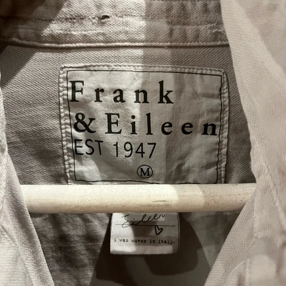 Frank & Eileen button from cotton shirt in light grey - Picture 2 of 6